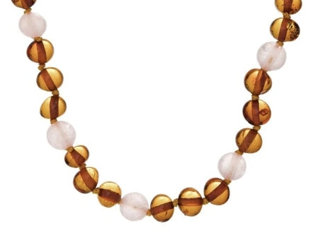 Collier bébé ambre et autres pierres