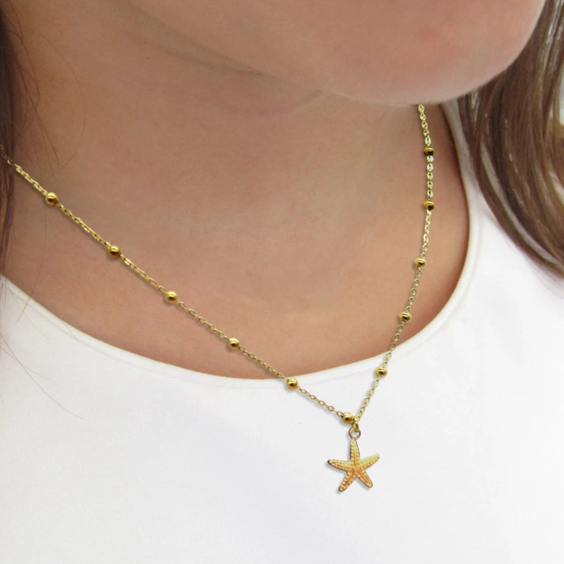 Collier en acier inoxydable étoile de mer