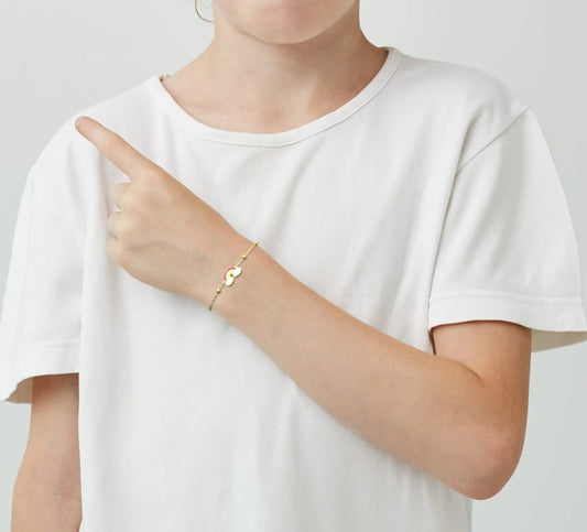 Bracelet en acier inoxydable arc en ciel