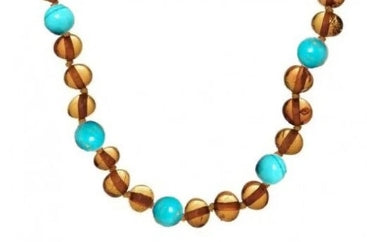 Collier bébé ambre et autres pierres