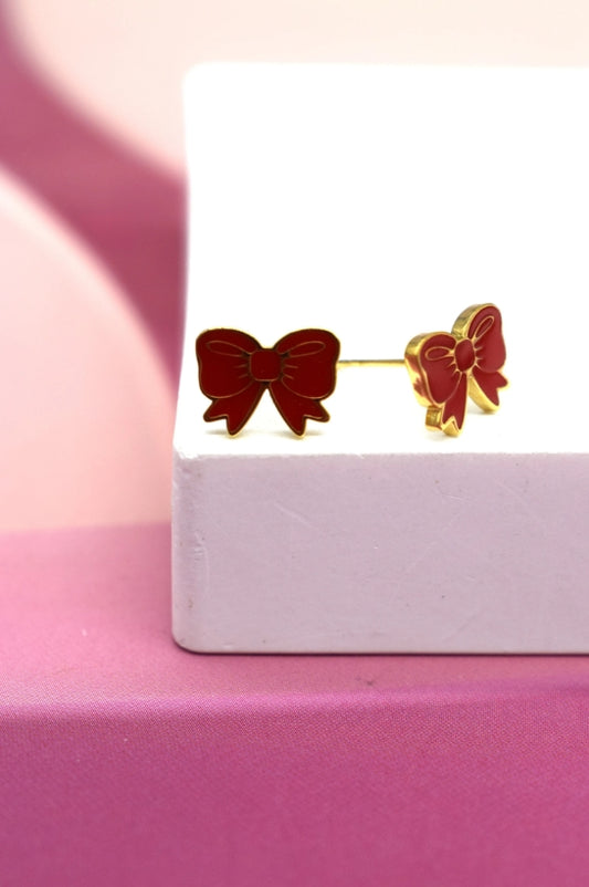 Boucles d'oreilles en acier inoxydable noeud